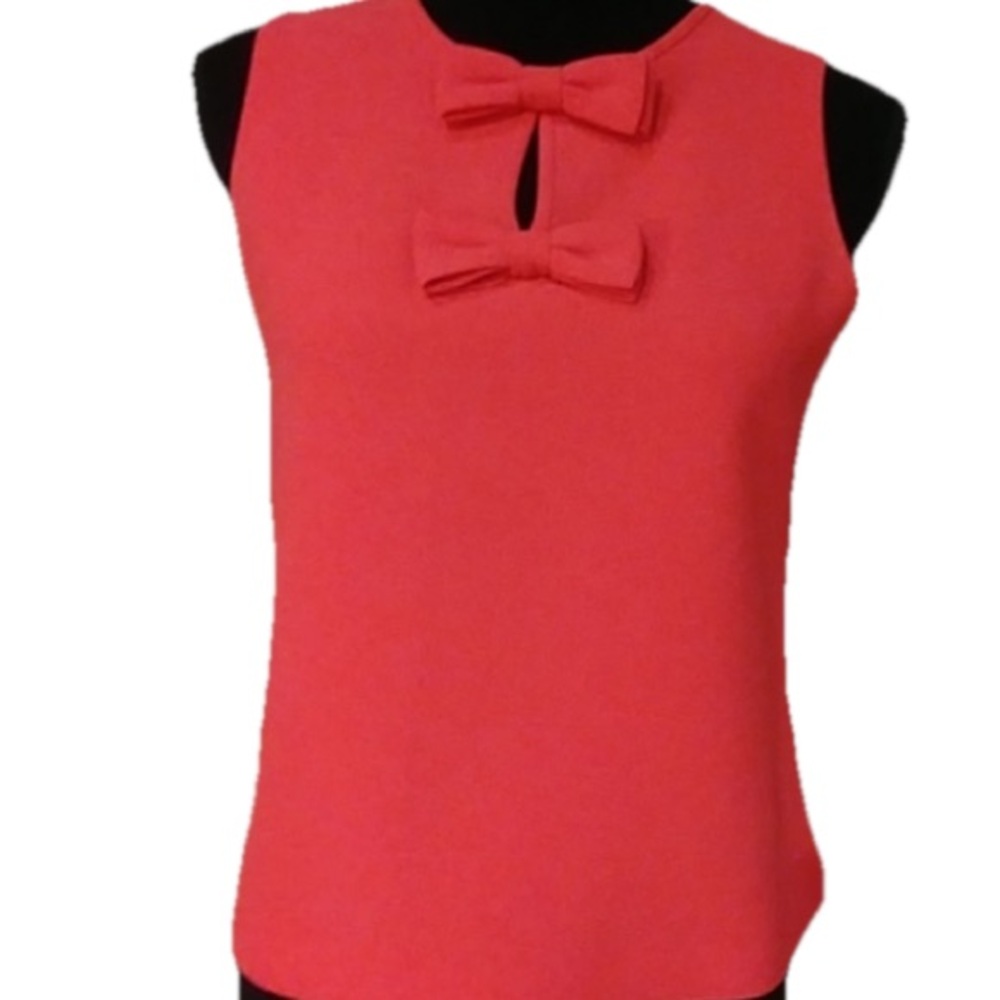 Kate Spade sz 2 Neon Pink Bows Top Tank
